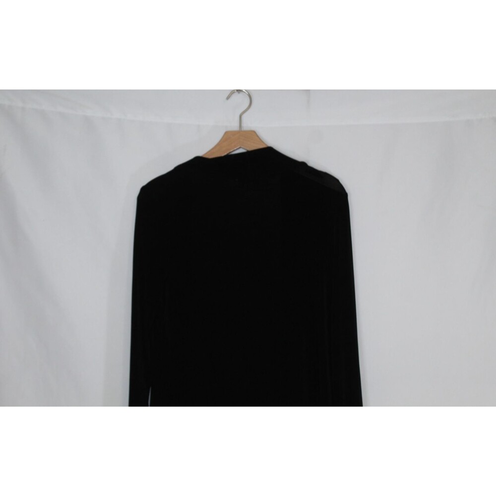 Coldwater Creek black slinky knit cardigan sweater size XS open front office - Picture 10 of 11